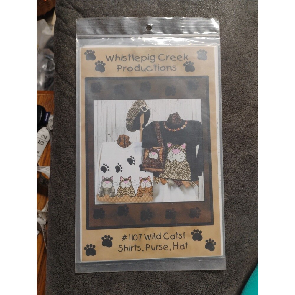 Whistlepig Creek Productions 1107 Wild Cats! Shirt, Purse,Hat Applique
